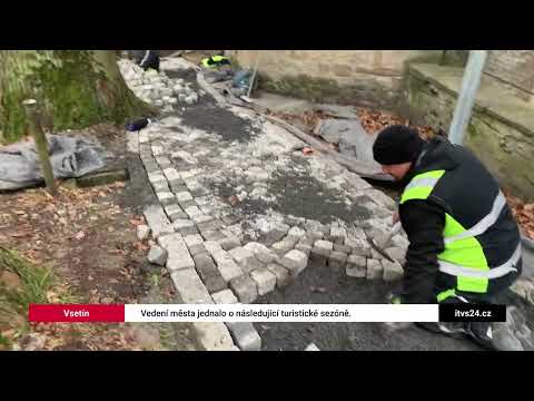 Vsetín: Chodník Panskou zahradou na Sychrov je po rekonstrukci otevřen