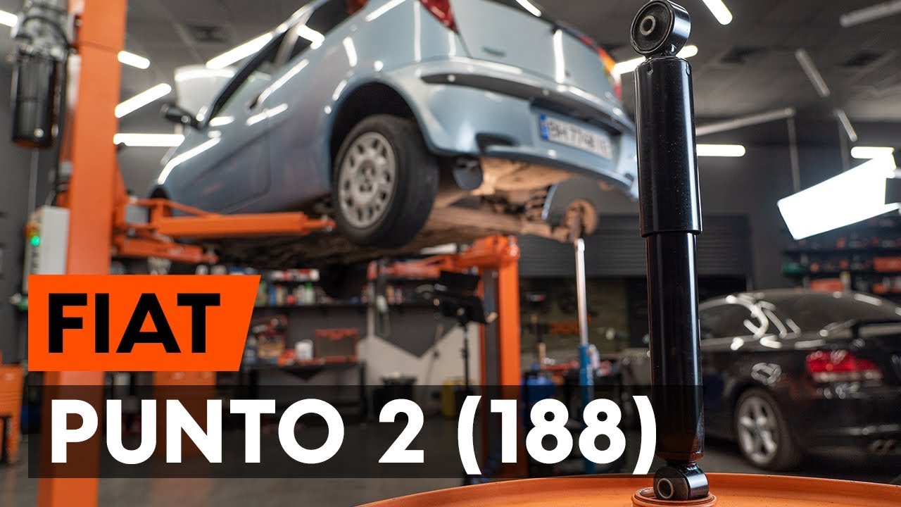 Kuinka vaihtaa iskunvaimentimet taakse Fiat Punto 188-autoon – vaihto-ohje