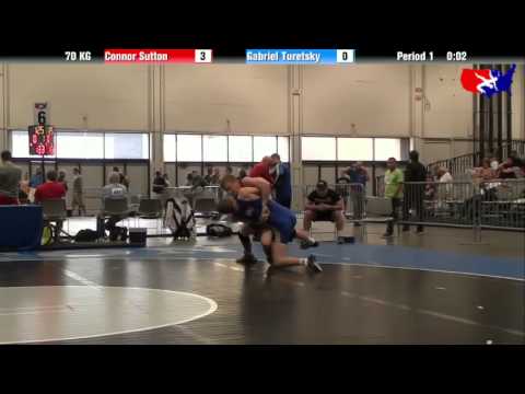 Connor Sutton vs. Gabriel Turetsky at 2013 Junior Nationals - FILA - GR