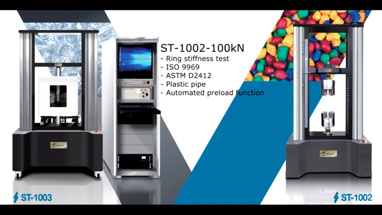 ST-1002 플라스틱 파이프 원 강성 시험영상 (Ring stiffness Test)