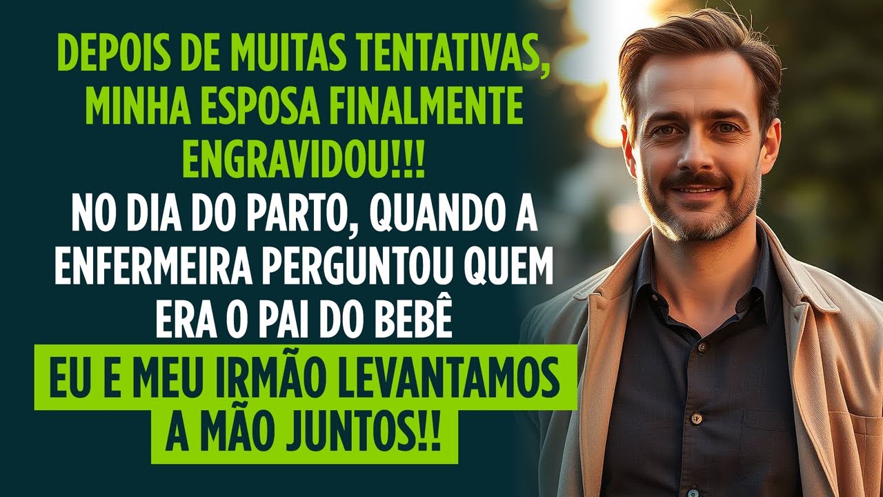 Na maternidade, quando a enfermeira perguntou quem era o pai, meu irmão também levantou a mão