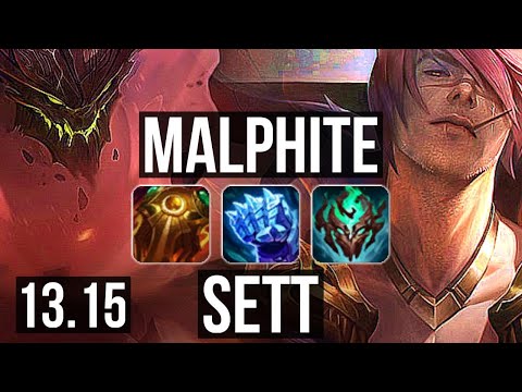 MALPH vs SETT (TOP) | 9/0/6, 6 solo kills, Legendary | KR Master | 13.15