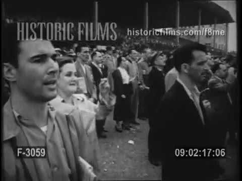 NATIVE DANCER WINS AT BELMONT RACE TRACK - 1953