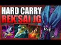HOW TO PLAY REK'SAI JUNGLE & HARD CARRY THE GAME IN S12! Best Build/Runes S+ Guide League of Legends
