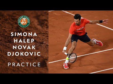 Simona Halep and Novak Djokovic are back on clay for practice | Roland-Garros 2020