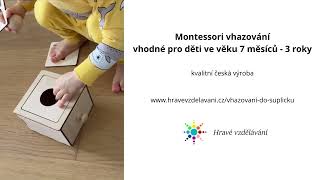 Vhazování do šuplíčku s 9 výměnnými vršky a mnoha dřevěnými předměty na vhazování