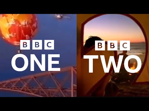 BBC 1 and BBC2 - Two in one logo history