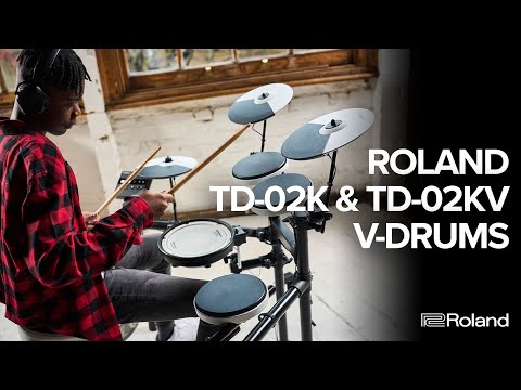 Black metal roland td-02k series v-drums electronic drum set...