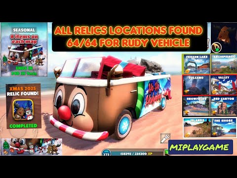 ALL RELICS LOCATIONS FOR RUDY IN THE NEW OFF THE ROAD UPDATE  64/64 XMAS 2025 RELIC LOCATIONS FOUND.