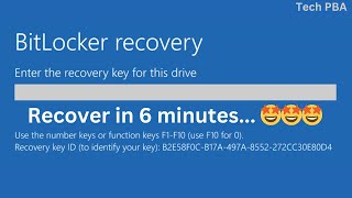 Bitlocker recovery. Enter the recovery key for this drive. Recover in 