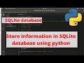 Python Sqlite3 SQLite Database Python Advanced Topic