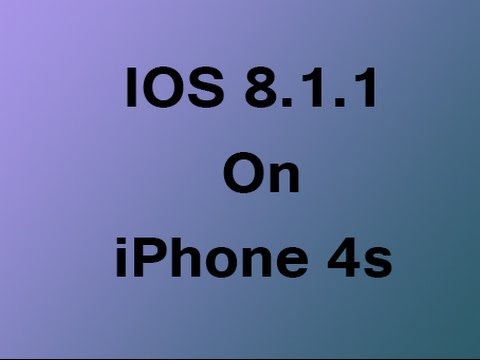 IOS 8.1.1 on iPhone 4s