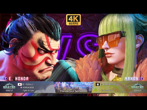 SF6 🔥 そぼろんぐ (E. HONDA) VS Oil King (MANON) 🔥 4K ACTION 🔥 STREET FIGHTER 6