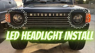 7 inch LED Headlight Upgrade : 7 inch headlights install on a 88' Montero
