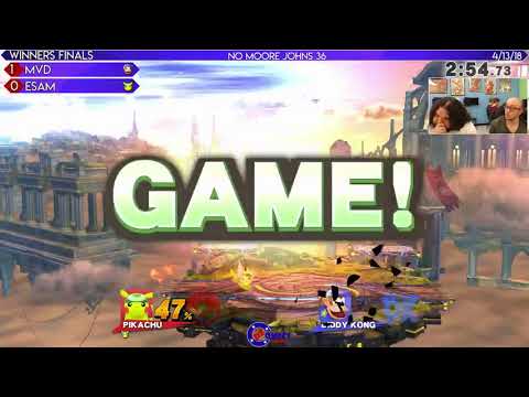 No Moore Johns 36 WF: ESAM (Pikachu) vs MVD (Diddy Kong)