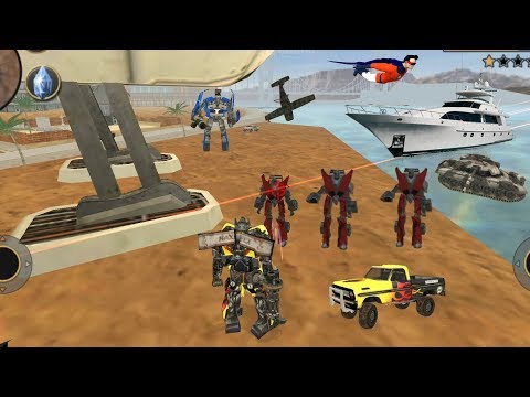 Vegas Crime Simulator (Transformer Fight Giant Robot Car) Super Robot Fight Super Car - Gameplay FHD