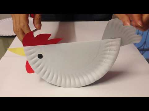 How to Make a Rocking Chicken With a Paper Plate