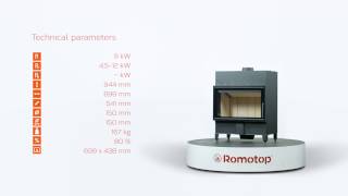 Камінна топка Romotop HEAT 4g 80.50.04 – конвекційна камінна топка з прямим склом і світлою камерою згоряння