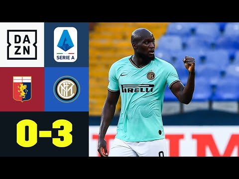 Lukaku schießt Inter per Doppelpack auf Platz 2: Genua - Inter 0:3 | Serie A | DAZN Highlights