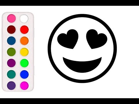 How to Draw Emoji Coloring Page for Kids, Toodler I Learn Color I Arsyila Toys Art