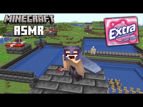 [ASMR] Minecraft Survival w/ Gum Chewing (Whispering + Keyboard/Mouse Sounds) - Episode 57