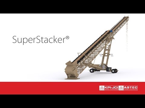 Telescoping radial stacker animation