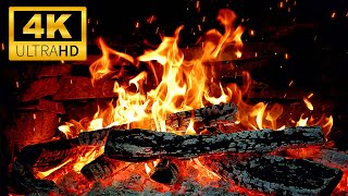 Enchanting Christmas Fireplace 4K | Gentle Fire Crackling Sounds | Cozy Holiday Ambience