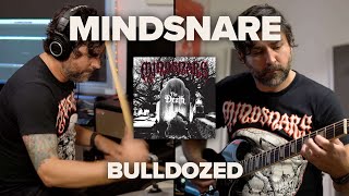 Music video thumbnail preview for Mindsnare ‘Bulldozed’ Cover - hardcore thrash metal drums, guitar, and bass by Mindsnare