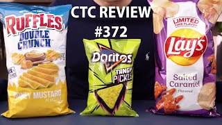 Salted Caramel Lay’s vs Tangy Pickle Doritos vs Honey Mustard Double Crunch Ruffles (CTC Review 372)