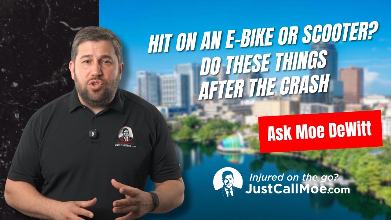 What happens if a car hits my e-bike or scooter in Florida?
