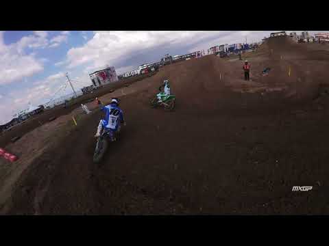 MXGP of Turkiye Calvin Vlaanderen pass Pauls Jonass