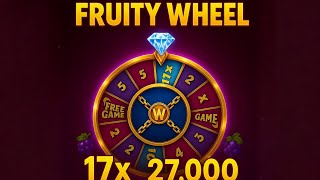 Big Win on Fruity Wheel | 17x Multiplier Hit 🎉 | Slot Game Win 2025