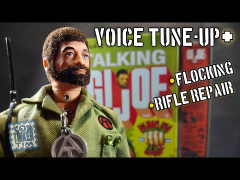 GI Joe Adventure Team Talking Commander Tune-Up Repair - Flocking and Rifle Repair