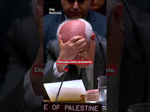 #RIYADMANSOUR: #PALESTINE's representative at the #UN breaks down in tears during his speech