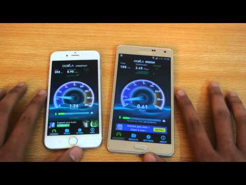Samsung Galaxy A7 vs Apple iPhone 6 - Internet Speed Test HD