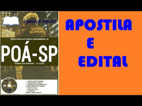 Edital e Apostila Concurso Prefeitura de Poá SP 2016: Guarda Municipal