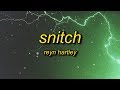 Reyn Hartley - Snitch (Lyrics)