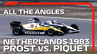 Alain Prost and Nelson Piquet's Crash - All The Angles | 1983 Dutch Grand Prix