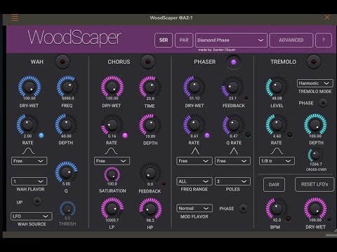 WoodScaper - Guitar Effects & More - iPad Live Demo with SynthMaster One & Mooer VGE250