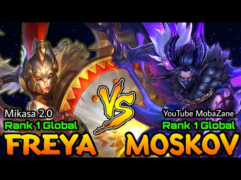 Top 1 Global Freya [ Mikasa 2.0 ] VS Top 1 Global Moskov [ MobaZane ] - MLBB
