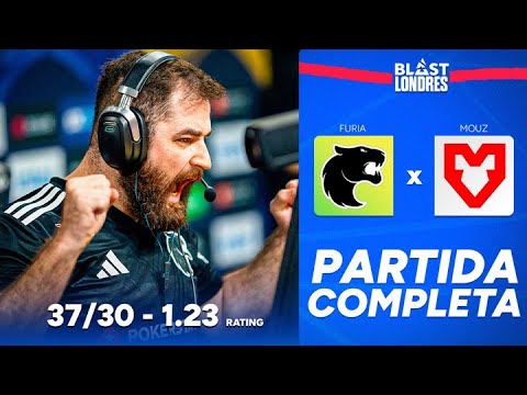 FURIA vs MOUZ - PARTIDA COMPLETA COM GAULES - BLAST LONDON 2025