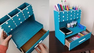 DIY Desktop Organizer Waste Paper - Paper Craft - 