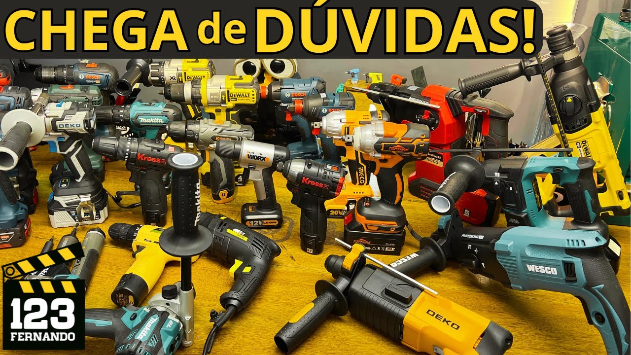 DIFERENÇAS ENTRE PARAFUSADEIRA, FURADEIRA, PARAFUSADEIRA DE IMPACTO, MARTELETE ROTATIVO e ROMPEDOR