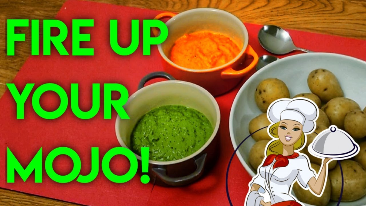 Watch video Green & Red Mojo Sauce Recipe from Lanzarote Now Green & Red Mojo Sauce Recipe from Lanzarote