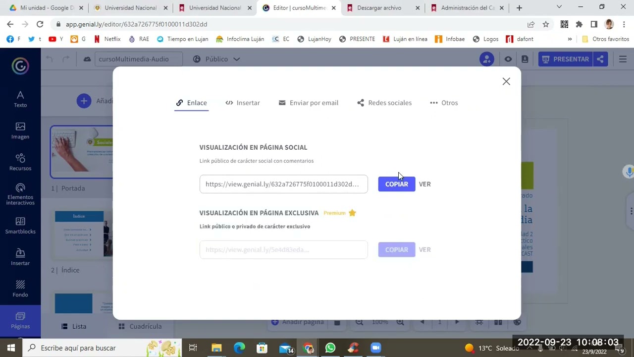 Cómo compartir presentaciones en Genially