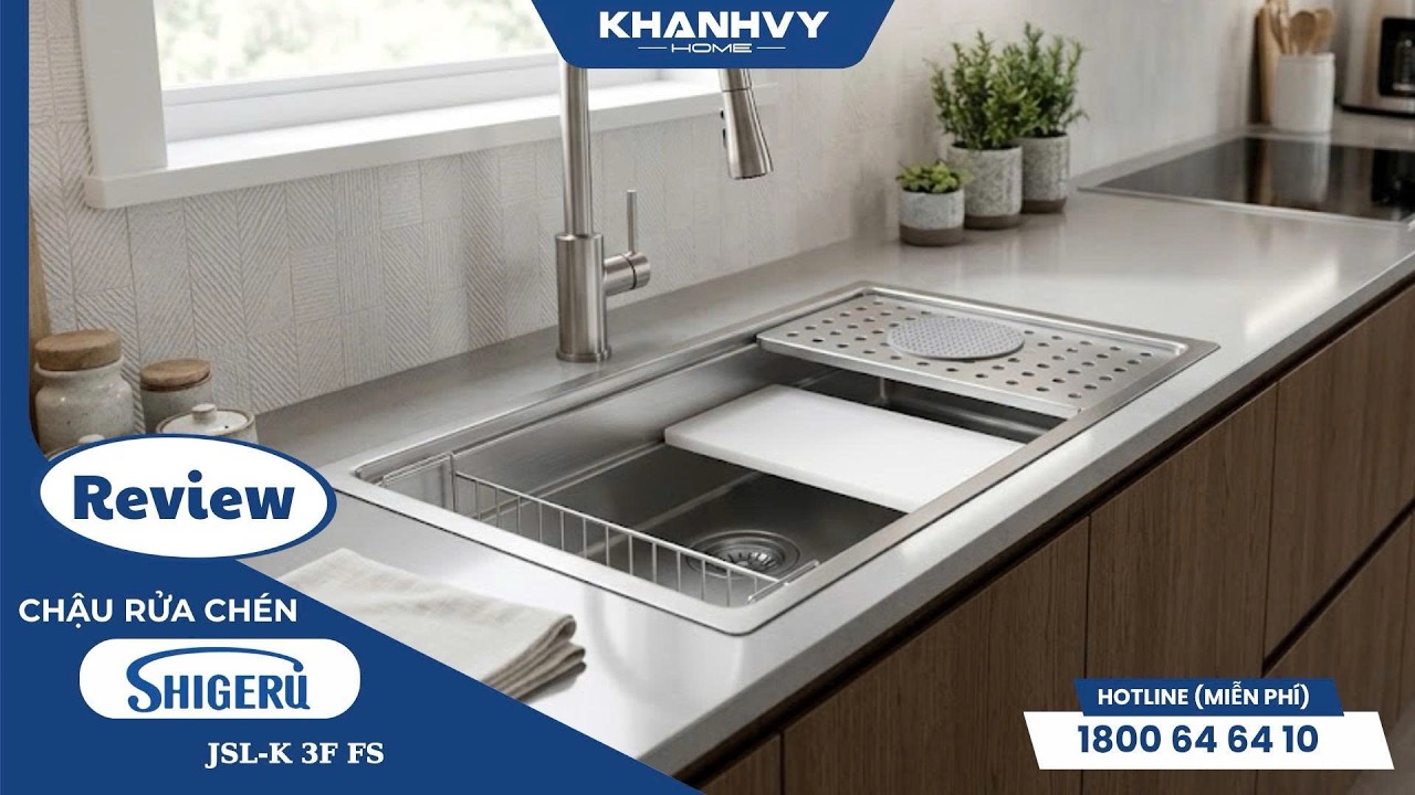 Chậu rửa chén Shigeru JSL-K 3F FS