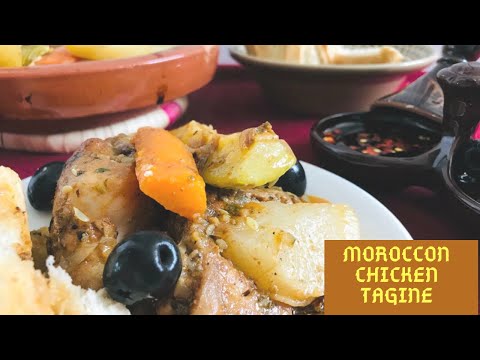 Authentic Moroccan Chicken Tagine with Vegetables