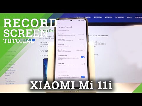How to Change Video Quality in Screen Recorder of XIAOMI MI 11i - Screen Recording Settings