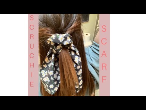 How to wear a scrunchie scarf | Kaeli Heater