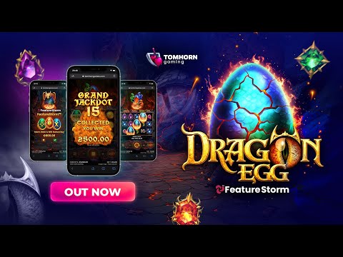 New Slot from Tom Horn Gaming | Dragon Egg FeatureStorm